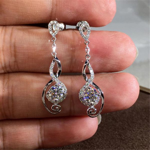 rongxing cute water drop white zircon gourd dangle earrings for women vintage fashion gold/white gold/rose gold infinity earring, Silver
rongxing cute water drop white zircon gourd dangle earrings for women vintage fashion gold/white gold/rose gold infinity earring, Silver