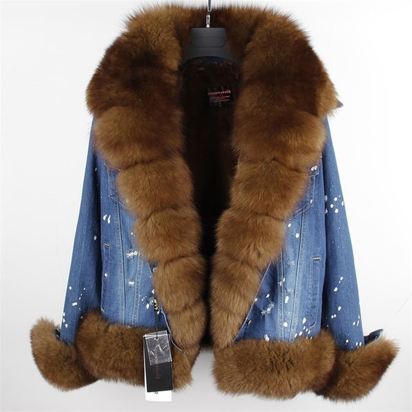 maomaokong real fur women short parka coat winter jacket real natural fox fur coat thick warm fur parkas 201210, Black;brown
maomaokong real fur women short parka coat winter jacket real natural fox fur coat thick warm fur parkas 201210, Black;brown