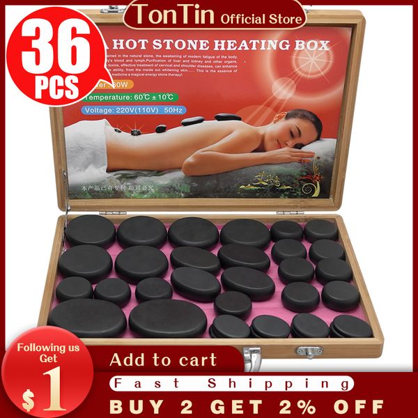 tontin 36pcs/set body massage stone stone with bamboo heating box relieve stress back pain health care
tontin 36pcs/set body massage stone stone with bamboo heating box relieve stress back pain health care