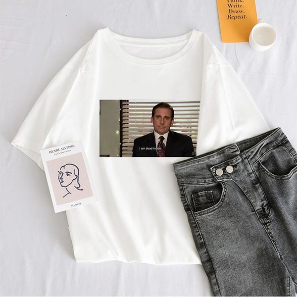 the office michael scott i am dead inside print tv show funny women t-shirt new summer tumblr casual grunge fashion women tees, White
the office michael scott i am dead inside print tv show funny women t-shirt new summer tumblr casual grunge fashion women tees, White