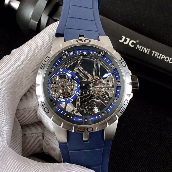 limited new excalibur 46 tourbillon steel case rddbex0546 skeleton automatic mens watch blue rubber strap blue inner watches hello_watch, Slivery;brown
limited new excalibur 46 tourbillon steel case rddbex0546 skeleton automatic mens watch blue rubber strap blue inner watches hello_watch, Slivery;brown