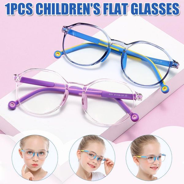 children flat mirror vintage round eyeglasses frame super light anti eyestrain for kids reading gaming sp99, Black
children flat mirror vintage round eyeglasses frame super light anti eyestrain for kids reading gaming sp99, Black