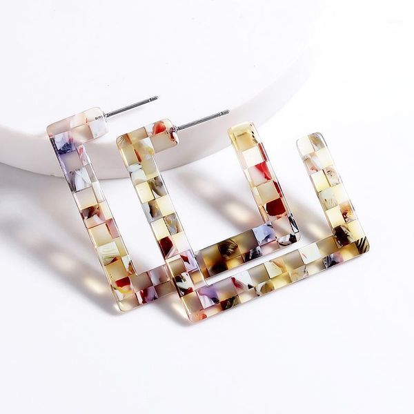 square hoop earrings colorful pattern acrylic earrings fashion bohemian personality resin woman gift wholesale1, Golden;silver
square hoop earrings colorful pattern acrylic earrings fashion bohemian personality resin woman gift wholesale1, Golden;silver