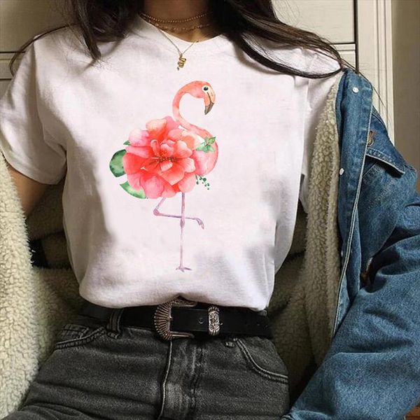 women printing print graphic flamingo flower beach 90s fashion cartoon clothes lady tees female t shirt womens t shirt, White 
women printing print graphic flamingo flower beach 90s fashion cartoon clothes lady tees female t shirt womens t shirt, White