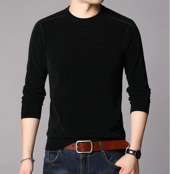 long-sleeved sweater men's 2020 spring and autumn round neck solid color knit sweaters 2160, White;black
long-sleeved sweater men's 2020 spring and autumn round neck solid color knit sweaters 2160, White;black