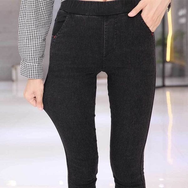 bella philosophy autumn winter women pencil pants slim elastic small jeans pants fleece nine points trousers black leggings lj201104
bella philosophy autumn winter women pencil pants slim elastic small jeans pants fleece nine points trousers black leggings lj201104