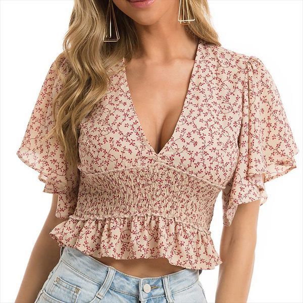 julys song vintage chiffon womens shirts v neck short sleeve female tunic summer beach style womens and blouses, White
julys song vintage chiffon womens shirts v neck short sleeve female tunic summer beach style womens and blouses, White