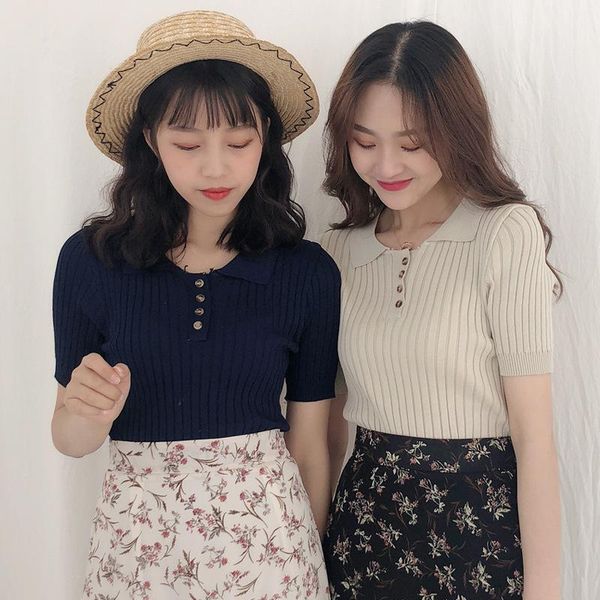 women's t-shirt retro and versatile collar pullover solid color slim short sleeve for women shirt, White
women's t-shirt retro and versatile collar pullover solid color slim short sleeve for women shirt, White
