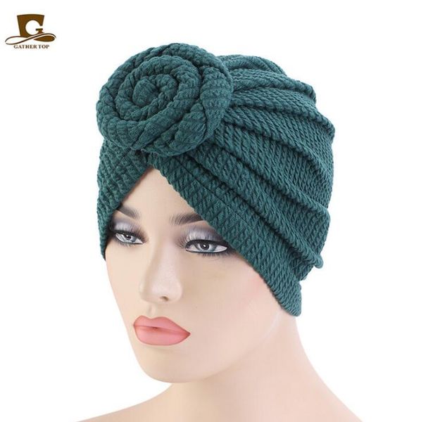 stretch cotton pan flower headscarf cap toe cap chemo cap gd1033, Blue;gray 
stretch cotton pan flower headscarf cap toe cap chemo cap gd1033, Blue;gray