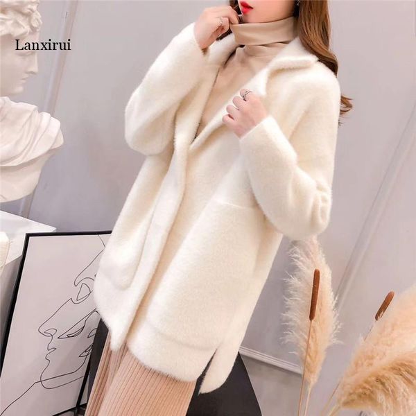 autumn and winter new women's long-sleeved coat loose easy matching thick cardigan fashion solid color coat, Black
autumn and winter new women's long-sleeved coat loose easy matching thick cardigan fashion solid color coat, Black