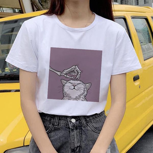 horro cute cat femal tshirt cartoon tees kawaii t shirt women harajuku short sleeve casual vintage tee, White
horro cute cat femal tshirt cartoon tees kawaii t shirt women harajuku short sleeve casual vintage tee, White