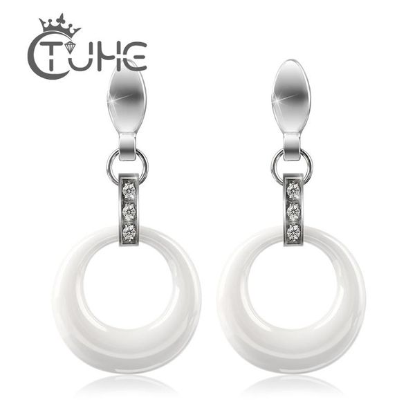 stud fashion white circle earring for women never fade health material ceramic cz zircon hoop shape earrings wedding jewelry, Golden;silver
stud fashion white circle earring for women never fade health material ceramic cz zircon hoop shape earrings wedding jewelry, Golden;silver