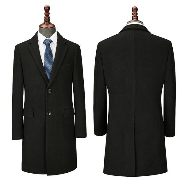 men's wool & blends estate bank winter long coat 4s shopping guide el front desk goods professional woolen overcoat work clothes, Black
men's wool & blends estate bank winter long coat 4s shopping guide el front desk goods professional woolen overcoat work clothes, Black