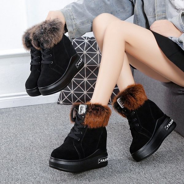 height increased winter snow boots women warm plush shoes ladies non slip shoe for woman boot fur bot 4jj9, Black
height increased winter snow boots women warm plush shoes ladies non slip shoe for woman boot fur bot 4jj9, Black