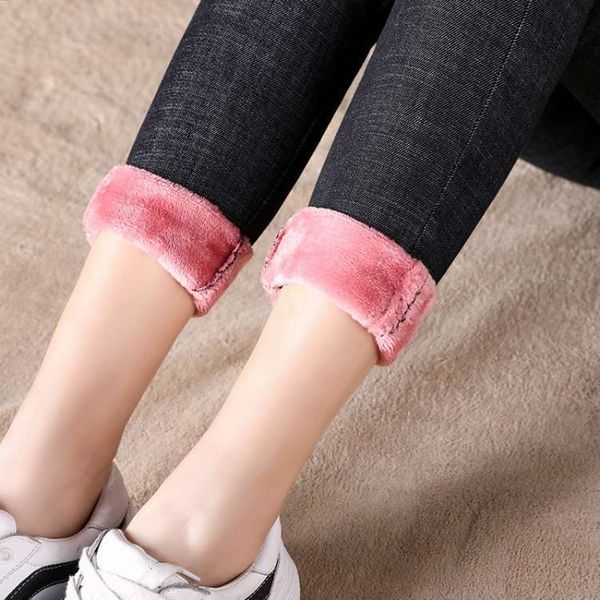 cashmere thickened black high waisted jeans women's autumn and winter tight skinny elastic casual pencil pants, Blue
cashmere thickened black high waisted jeans women's autumn and winter tight skinny elastic casual pencil pants, Blue