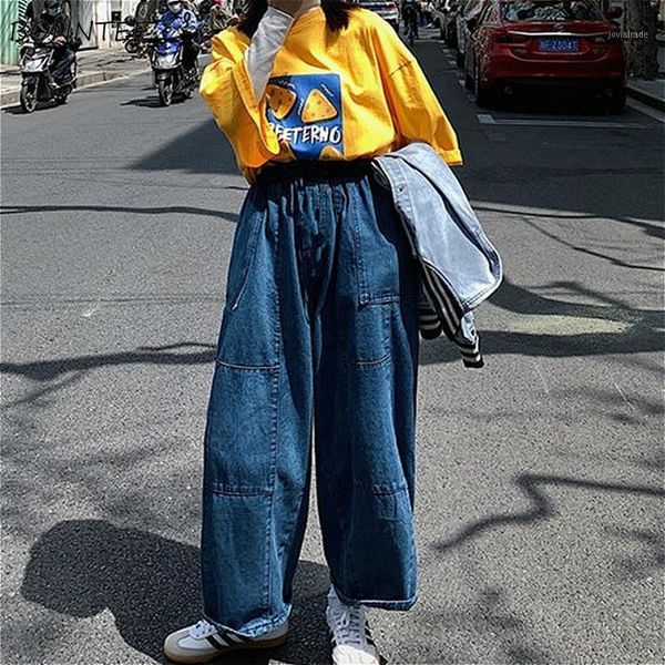 women's jeans high waisted women ins summer chic wide leg overisized harajuku teens stretwear all-match casual femme trouser 1, Blue
women's jeans high waisted women ins summer chic wide leg overisized harajuku teens stretwear all-match casual femme trouser 1, Blue