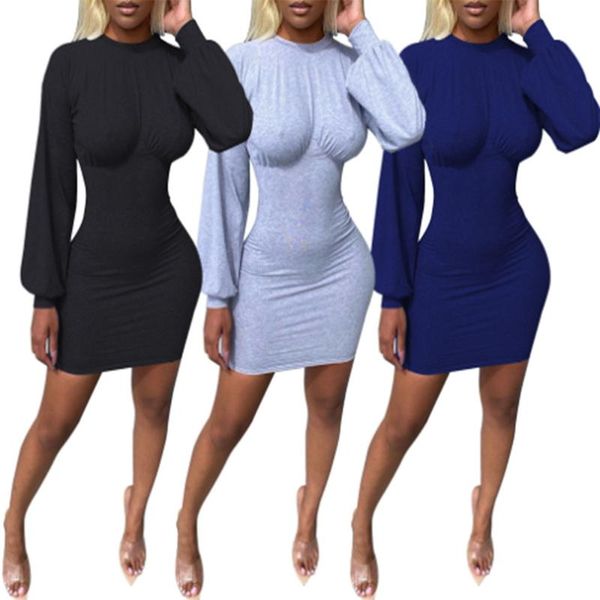 casual dresses 2021 autumn women dress elegant o-neck lantern long sleeve slim high waist package hip party mini workwear, Black;gray
casual dresses 2021 autumn women dress elegant o-neck lantern long sleeve slim high waist package hip party mini workwear, Black;gray