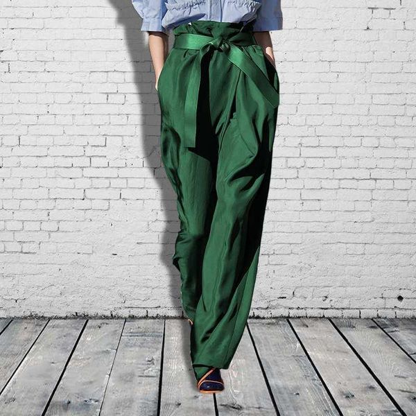 women high waist pants female long pants office ladies belted straight trousers 2020 vonda pantalon femme plus size bottoms1, Black;white
women high waist pants female long pants office ladies belted straight trousers 2020 vonda pantalon femme plus size bottoms1, Black;white