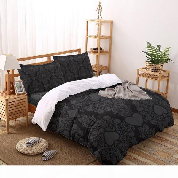 black playing card hearts heart lace duvet cover set 2 3 4pcs bedding set with pillowcase bed home textiles comforter sets
black playing card hearts heart lace duvet cover set 2 3 4pcs bedding set with pillowcase bed home textiles comforter sets