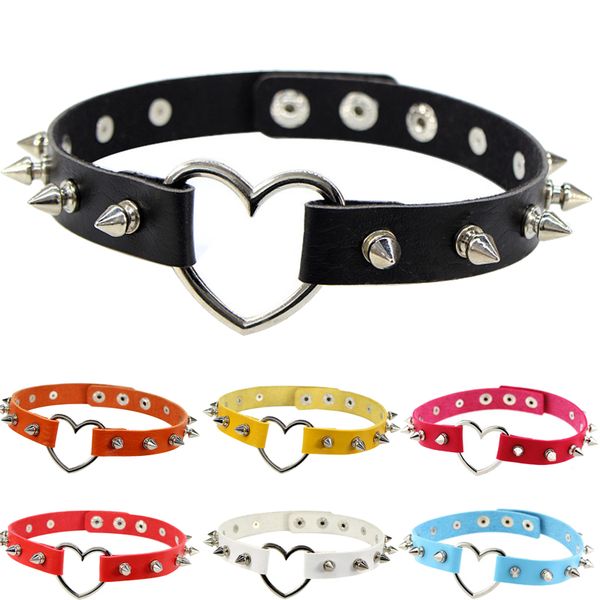 fashion sexyy harajuku heart pendant choker spike gothic leather necklace women punk collar chocker necklaces statement jewelry
fashion sexyy harajuku heart pendant choker spike gothic leather necklace women punk collar chocker necklaces statement jewelry