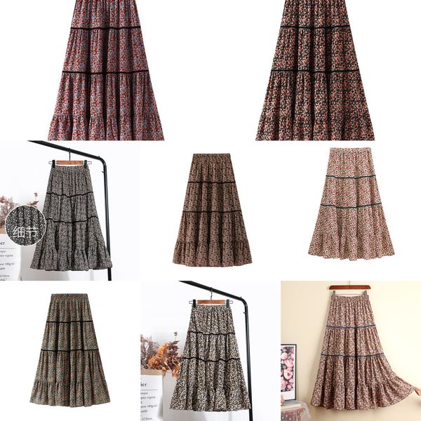 korean style spring floral printing a-line long boho skirts elastic waist paragraph patchwork pleated skirts q1209, Black
korean style spring floral printing a-line long boho skirts elastic waist paragraph patchwork pleated skirts q1209, Black