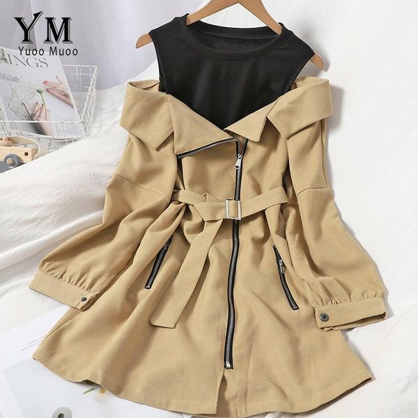 yuoomuoo new autumn women dress korean fashion zippers design sashes bandage short dress female casual a-line vestidos, Black;gray
yuoomuoo new autumn women dress korean fashion zippers design sashes bandage short dress female casual a-line vestidos, Black;gray
