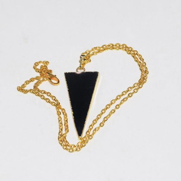 pendant necklaces fashion jewelry gold bezel natural obsidian triangle chain necklace femme 2021 long black stone charm for women, Silver
pendant necklaces fashion jewelry gold bezel natural obsidian triangle chain necklace femme 2021 long black stone charm for women, Silver