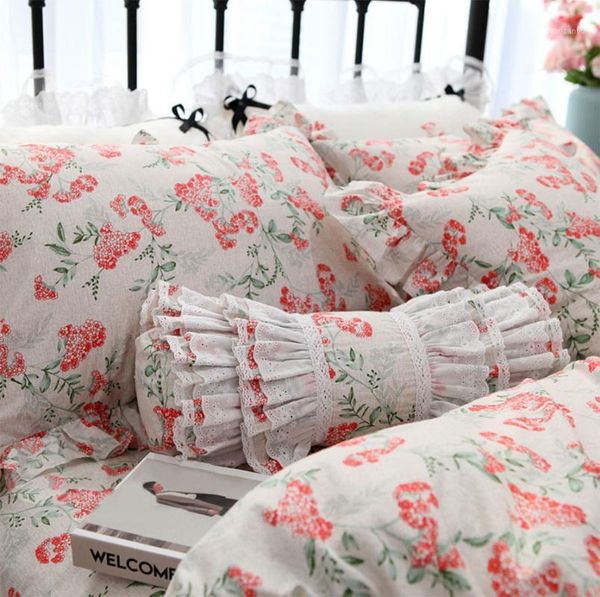 pastoral flower bedding set girl,twin full  king vintage cotton single double home textile bed skirt pillowcase duvet cover1 
pastoral flower bedding set girl,twin full  king vintage cotton single double home textile bed skirt pillowcase duvet cover1