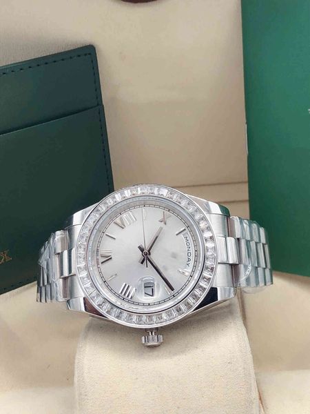 2020 new quality day date mens mechanical stainless 316l steel 41mm automatic movement fashion diamond watches waterproof wristwat192s, Slivery;brown
2020 new quality day date mens mechanical stainless 316l steel 41mm automatic movement fashion diamond watches waterproof wristwat192s, Slivery;brown