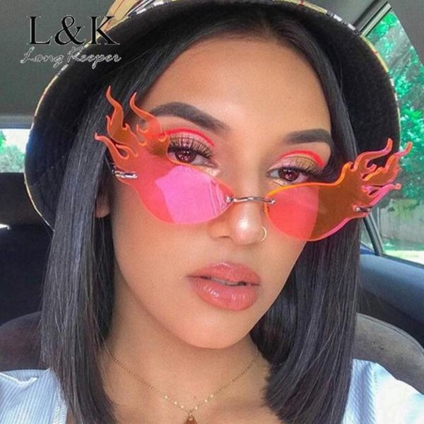 sunglasses fashion fire flame women men cool rimless cat eye sun glasses eyewear designer trendy party, White;black
sunglasses fashion fire flame women men cool rimless cat eye sun glasses eyewear designer trendy party, White;black