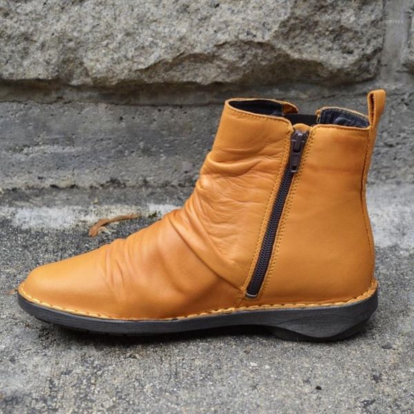 women pu leather ankle boots women autumn winter zipper vintage punk boots flat ladies shoes flat short snow mujer1, Black
women pu leather ankle boots women autumn winter zipper vintage punk boots flat ladies shoes flat short snow mujer1, Black