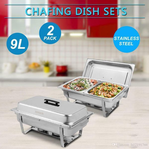 2 упаковка кейтеринг нержавеющая сталь chafer chafing блюдо наборы 9l 8qt 1/2 размер шведский стол
2 упаковка кейтеринг нержавеющая сталь chafer chafing блюдо наборы 9l 8qt 1/2 размер шведский стол