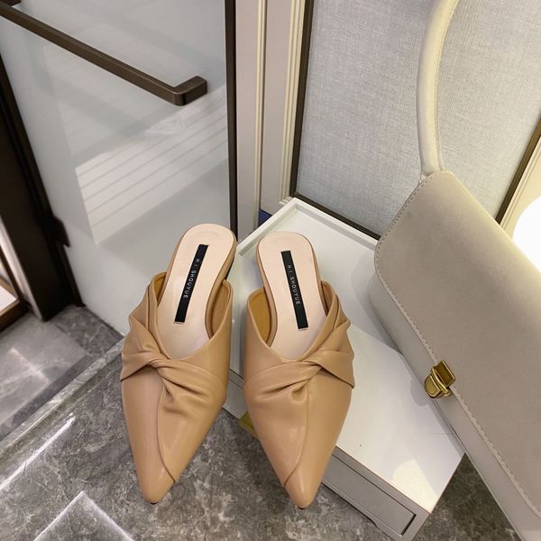 2021 new women's outside wear spring and summer style pointed-toe bow-closed-toe shoe mules m9dv, Black
2021 new women's outside wear spring and summer style pointed-toe bow-closed-toe shoe mules m9dv, Black