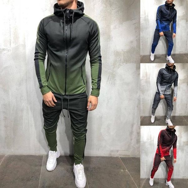 zogaa men tracksuit 2 piece set 3d gradient color casual sweatsuit hoodie sweatshirts and pants set sportswear mens joggers sets, Gray
zogaa men tracksuit 2 piece set 3d gradient color casual sweatsuit hoodie sweatshirts and pants set sportswear mens joggers sets, Gray