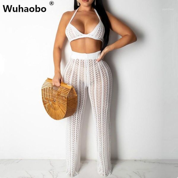 two piece dress wuhaobo women hollow out bikini beach sets summer 2021 female halter see through white pants womens set1
two piece dress wuhaobo women hollow out bikini beach sets summer 2021 female halter see through white pants womens set1