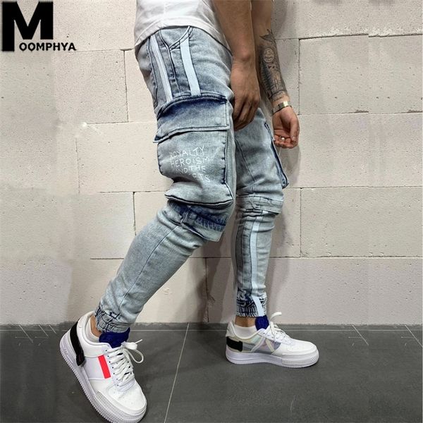 moomphya side stripes denim ripped holes skinny streetwear joggers trousers stylish men black jeans t200614, Blue
moomphya side stripes denim ripped holes skinny streetwear joggers trousers stylish men black jeans t200614, Blue