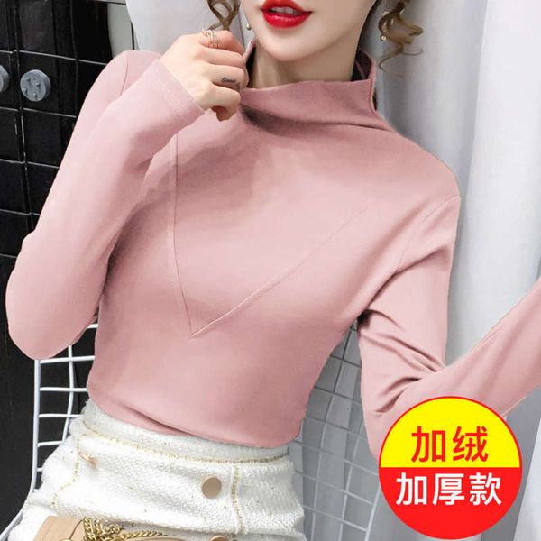 high velvet thickened 2020 neck v-shaped korean pleated autumn and winter new bottoming shirt long sleeve t-shirt, Black;gray
high velvet thickened 2020 neck v-shaped korean pleated autumn and winter new bottoming shirt long sleeve t-shirt, Black;gray