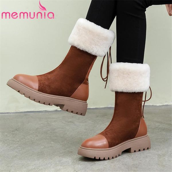 boots memunia 2021 winter snow women genuine leather +flock cross tied square heel casual shoes ankle, Black
boots memunia 2021 winter snow women genuine leather +flock cross tied square heel casual shoes ankle, Black