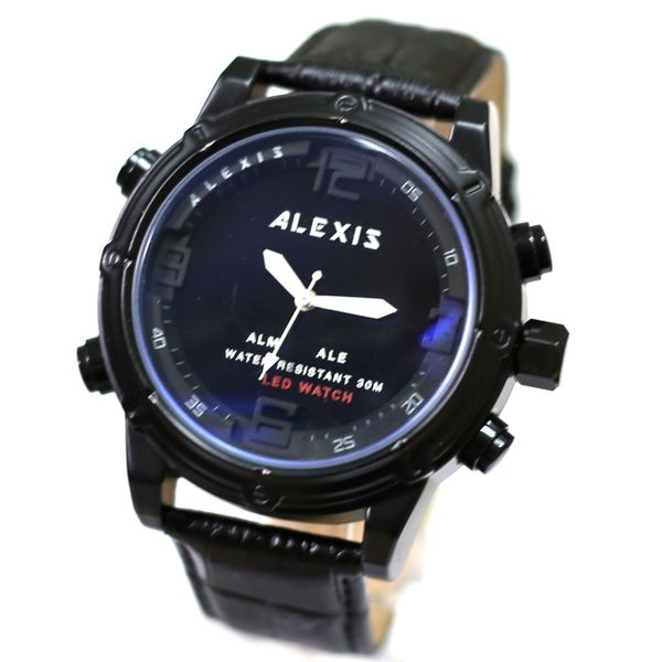 led alarm backlight water resist dual time alexis analog leather band digital watch, Slivery;brown
led alarm backlight water resist dual time alexis analog leather band digital watch, Slivery;brown