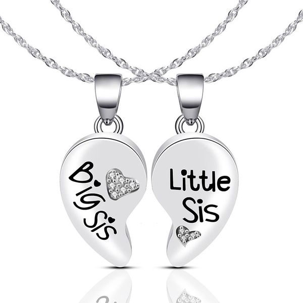 pendant necklaces fashion silver color crystal rhinestone heart big sis little necklace for women sister jewelry gifts
pendant necklaces fashion silver color crystal rhinestone heart big sis little necklace for women sister jewelry gifts