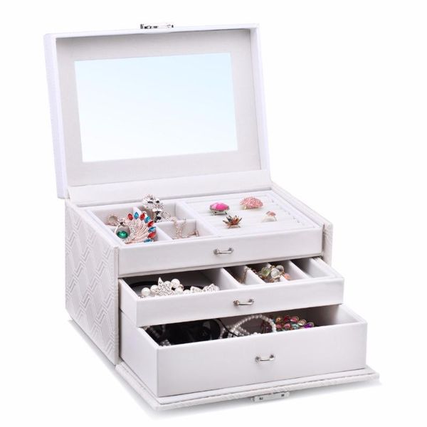 rowling large jewellery storage boxes rings velvet mirror boxes bracelet earring 2 drawers display case girls gifts box with key, Pink;blue
rowling large jewellery storage boxes rings velvet mirror boxes bracelet earring 2 drawers display case girls gifts box with key, Pink;blue