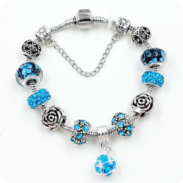 fashion couple jewelry diy glasses bead rose charm bracelet blue crystal rhinestone ball pendant bracelet bangle, Black
fashion couple jewelry diy glasses bead rose charm bracelet blue crystal rhinestone ball pendant bracelet bangle, Black