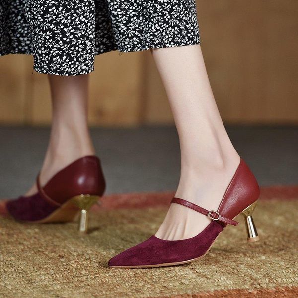 eoeodoit fashion med heels shoes spring summer leather patchwork pointed toe pumps buckle shoes office lady dress, Black
eoeodoit fashion med heels shoes spring summer leather patchwork pointed toe pumps buckle shoes office lady dress, Black
