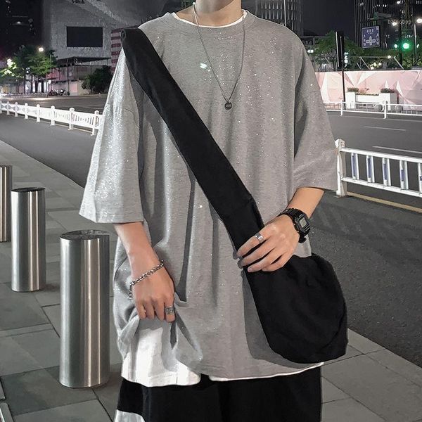 2021 summer new youth popular men's loose solid color simple five-point sleeve t-shirt fashion casual round neck pullover1, White;black
2021 summer new youth popular men's loose solid color simple five-point sleeve t-shirt fashion casual round neck pullover1, White;black