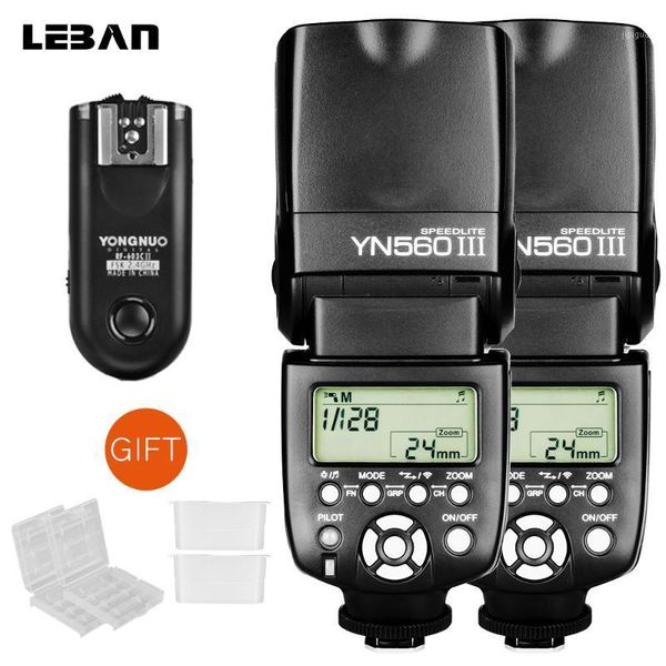 2pcs yongnuo yn560iii wireless flash with rf-603 ii single transceiver trigger for / camera1
2pcs yongnuo yn560iii wireless flash with rf-603 ii single transceiver trigger for / camera1