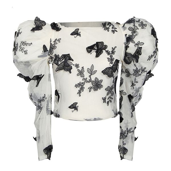 luxury ladies'fashions embroidered floral butterfly blouse mesh perspective women's blouses puff short sleeves thin hvjo, White
luxury ladies'fashions embroidered floral butterfly blouse mesh perspective women's blouses puff short sleeves thin hvjo, White