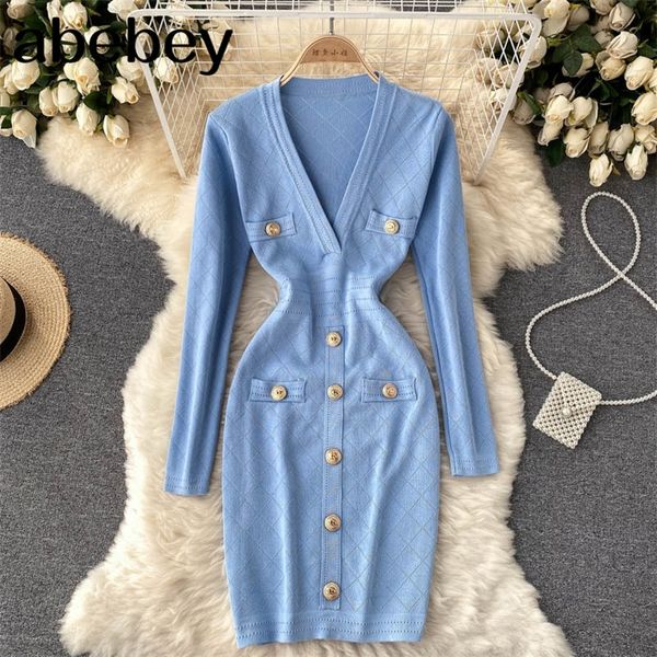 women knitted pencil dress korean long sleeve v neck elastic slim autumn winter bodycon warm sweater 220308, Black;gray
women knitted pencil dress korean long sleeve v neck elastic slim autumn winter bodycon warm sweater 220308, Black;gray