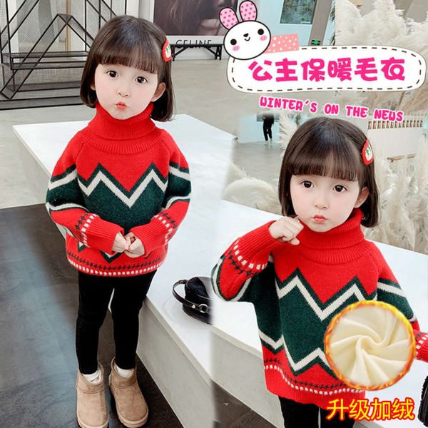 plush amp; girls' turtleneck sweater thickened 2020 new foreign sle autumn & winter baby's knitted pullover xrpx, Blue
plush amp; girls' turtleneck sweater thickened 2020 new foreign sle autumn & winter baby's knitted pullover xrpx, Blue