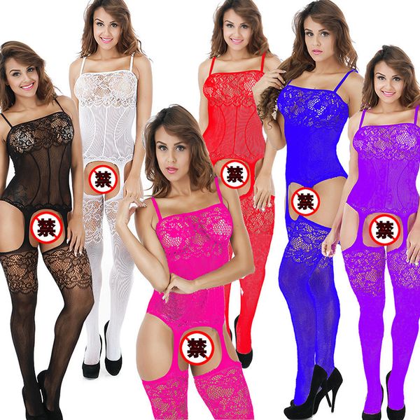 female stockings slingserotic open crotch fishnet body socks, underwear., Black;white 
female stockings slingserotic open crotch fishnet body socks, underwear., Black;white