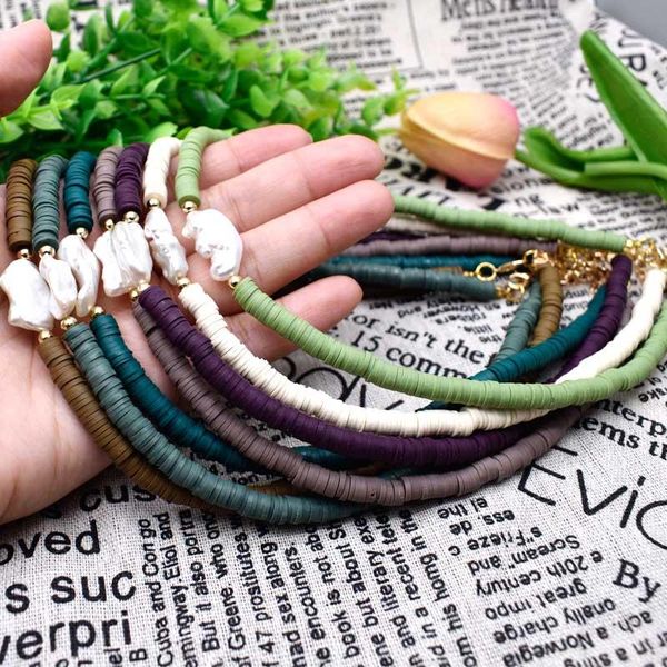 chains 6mm fashionable polymer clay bohemian irregular freshwater pearl baroque pendant necklace multicolor jewelry gifts for women, Silver
chains 6mm fashionable polymer clay bohemian irregular freshwater pearl baroque pendant necklace multicolor jewelry gifts for women, Silver